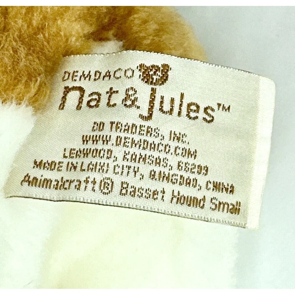 Nat & Jules 2015 Dog Basset Hound stuffed animal Plush Demdaco 13 inch‎